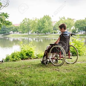 Senior Woman In Wheelchair clientondersteuning Wlz